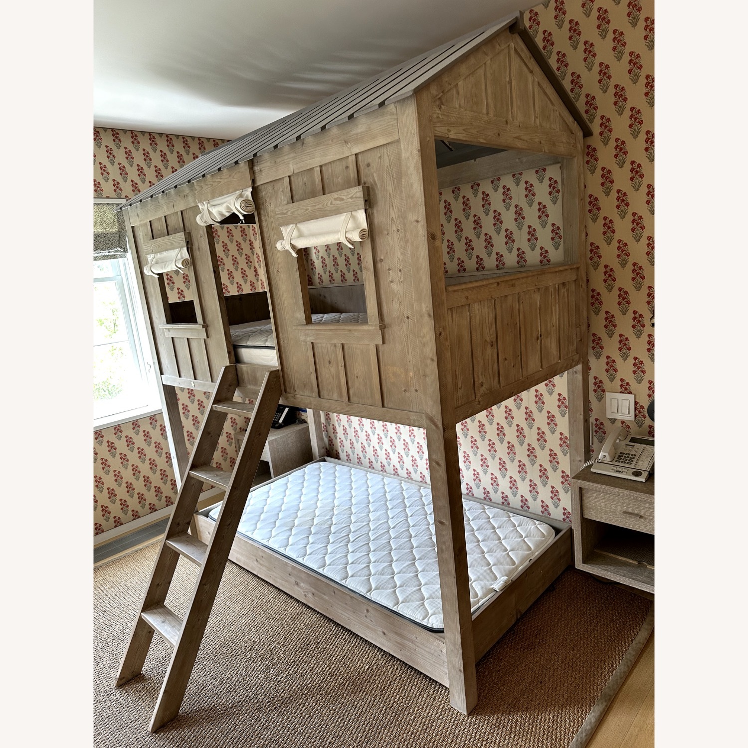 Restoration Hardware Cabin Loft Bed with Trundle AptDeco