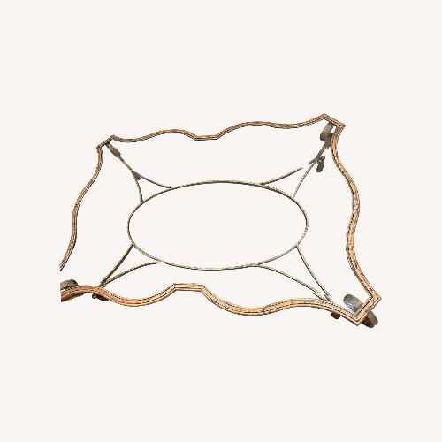 Used Antique Style Coffee Table with Glass Top  for sale on AptDeco