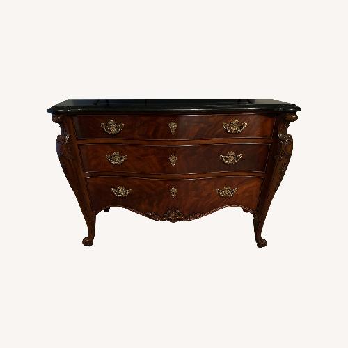 Used Maitland Smith Mahogany Marble Top Chest for sale on AptDeco