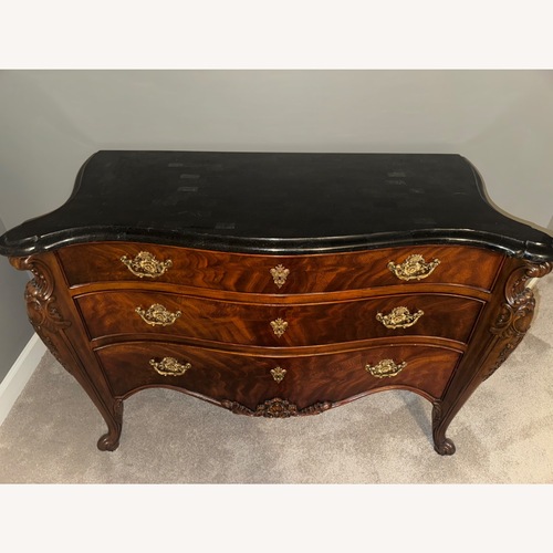 Used Maitland Smith Mahogany Marble Top Chest for sale on AptDeco