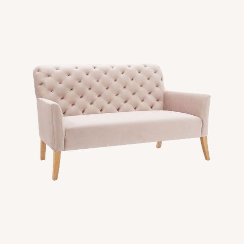 Used West Elm Elton Dusty Blush Settee for sale on AptDeco