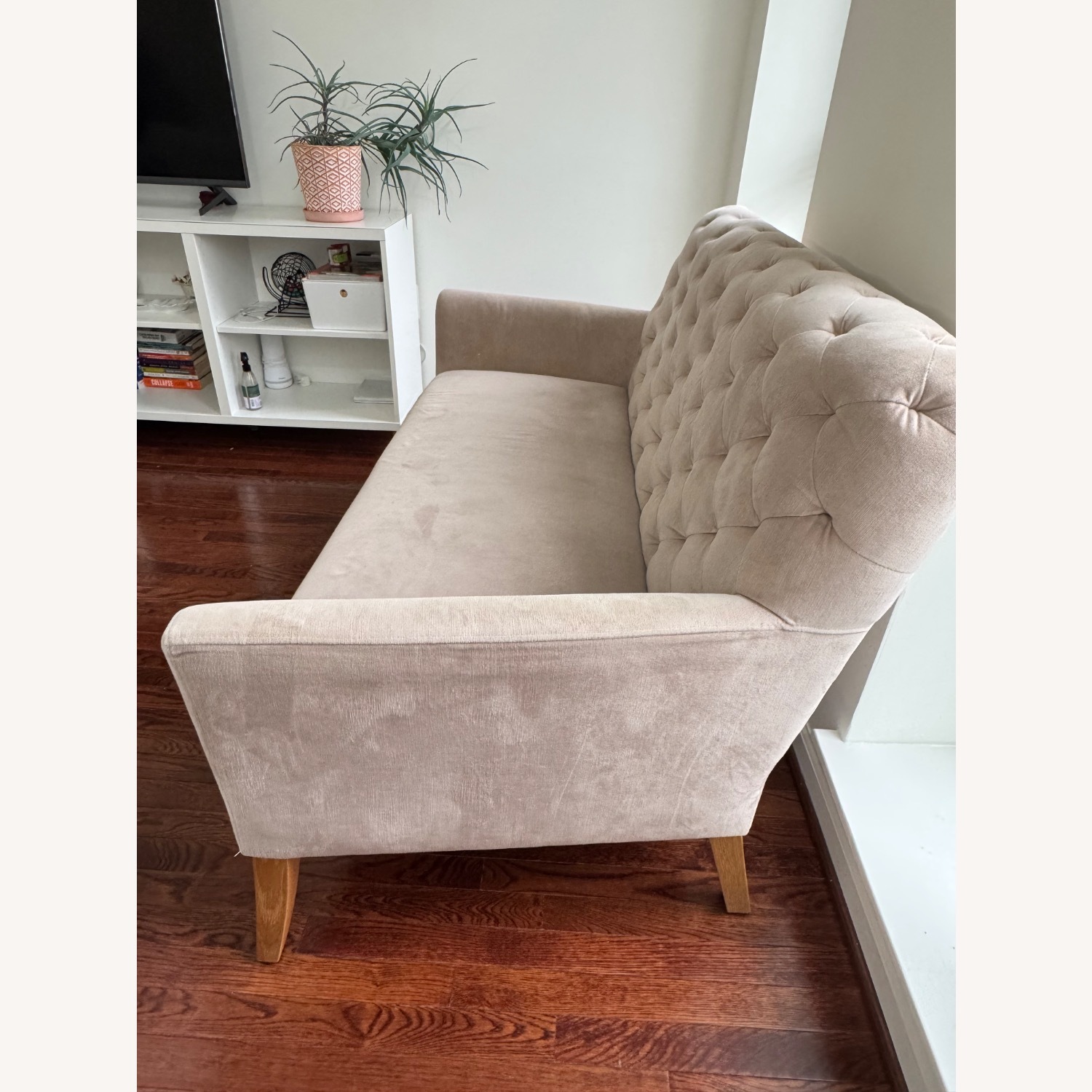 West Elm Elton Dusty Blush Settee - image-3