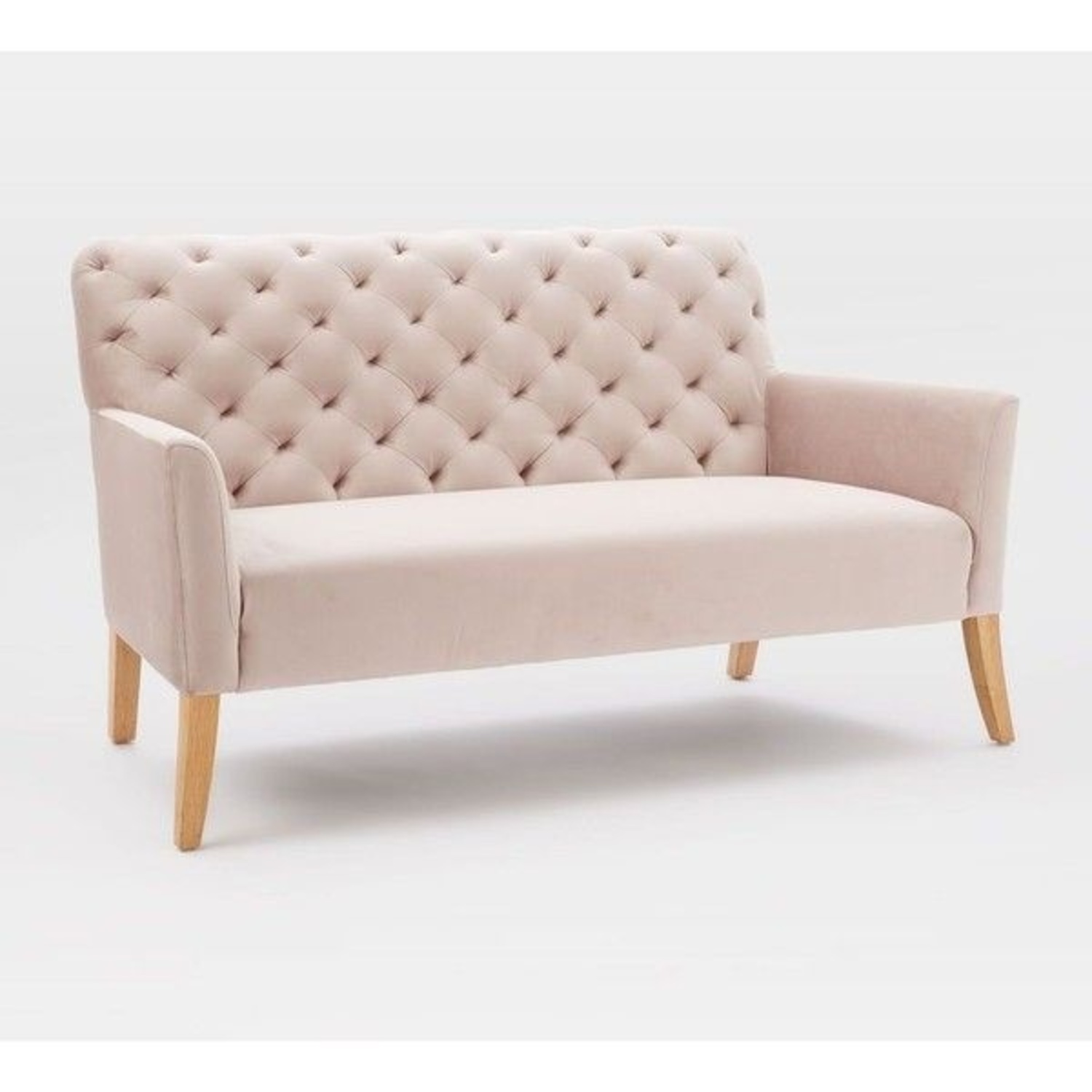 West Elm Elton Dusty Blush Settee - image-6