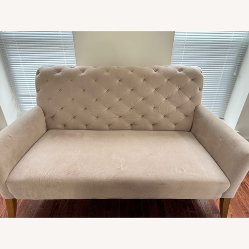 Used West Elm Elton Dusty Blush Settee for sale on AptDeco