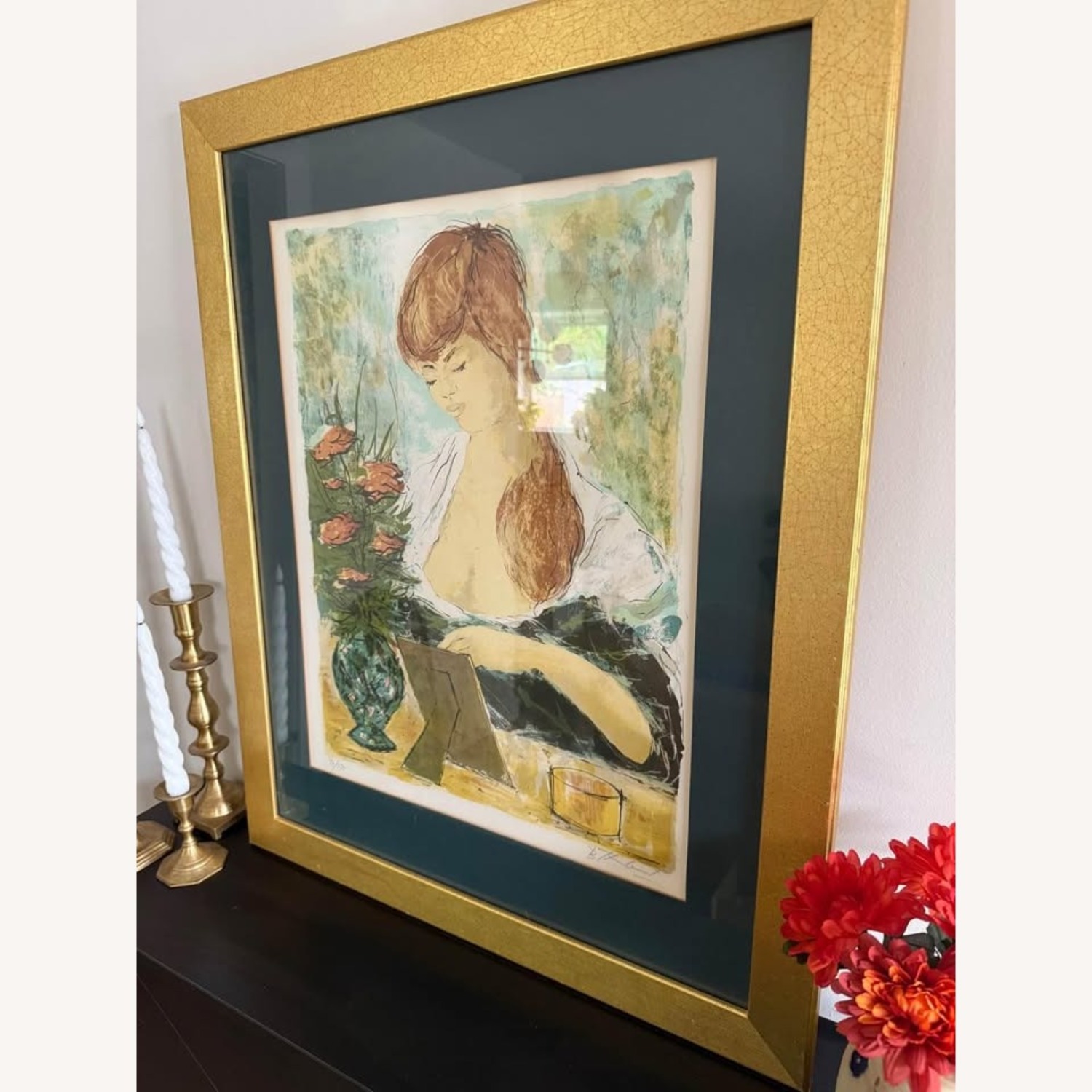 MCM Bertold Taubert Woman Flowers Signed - image-6