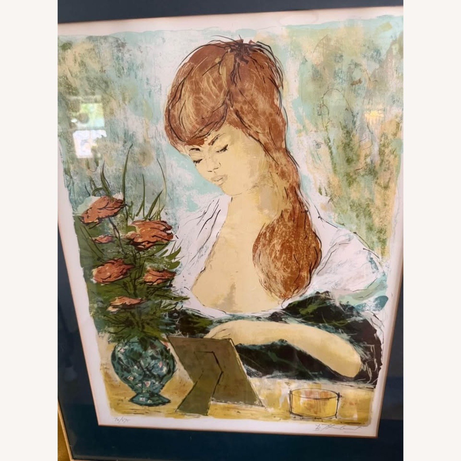 MCM Bertold Taubert Woman Flowers Signed - image-8