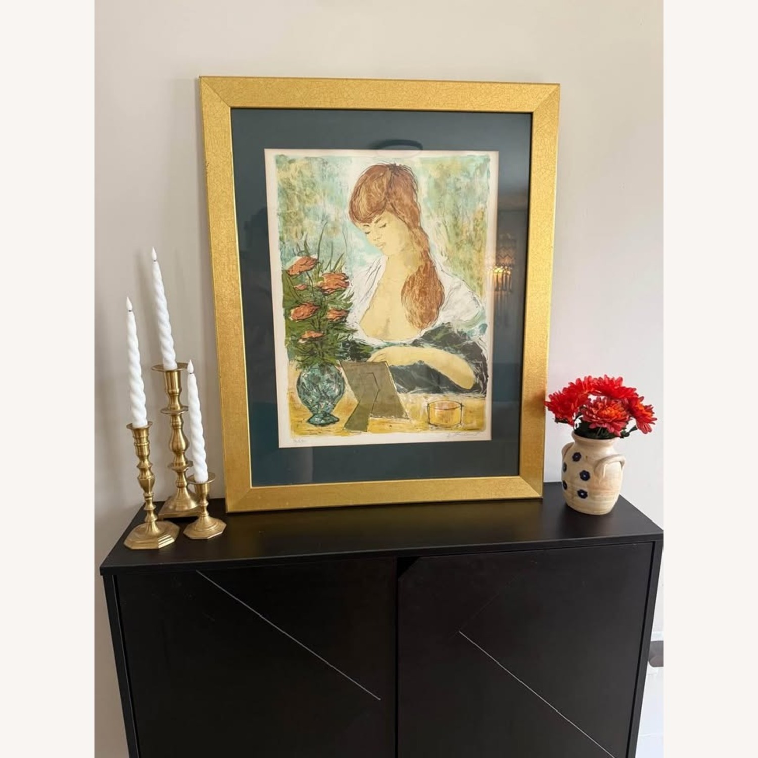 MCM Bertold Taubert Woman Flowers Signed - image-4