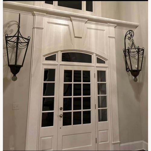 Used Two Outdoor/Indoor Wall Candle Holder Lanterns for sale on AptDeco