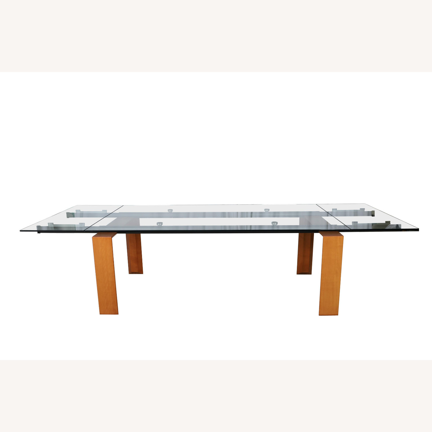 Roche Bobois Glass Extension Dining Table - image-9