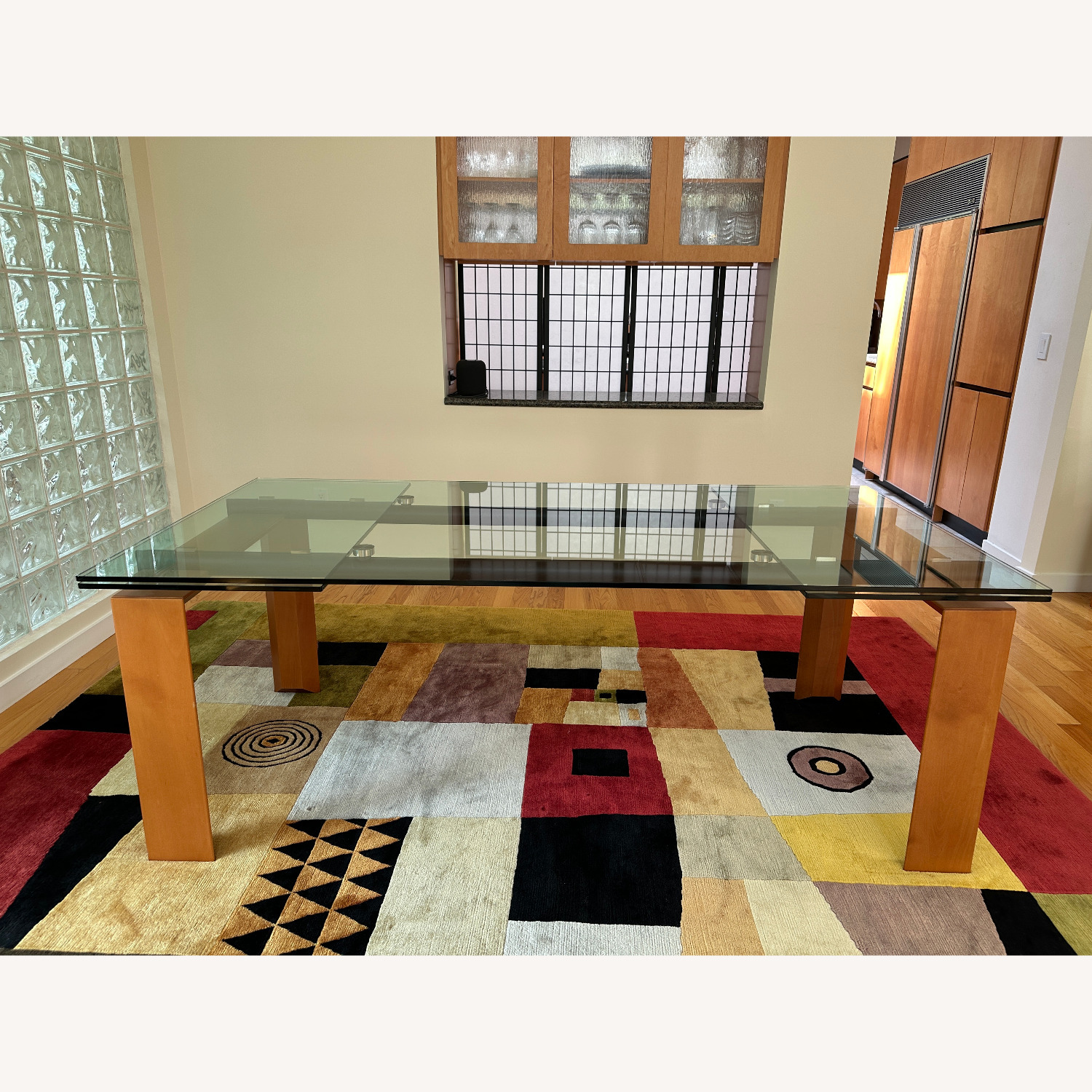 Roche Bobois Glass Extension Dining Table - image-1