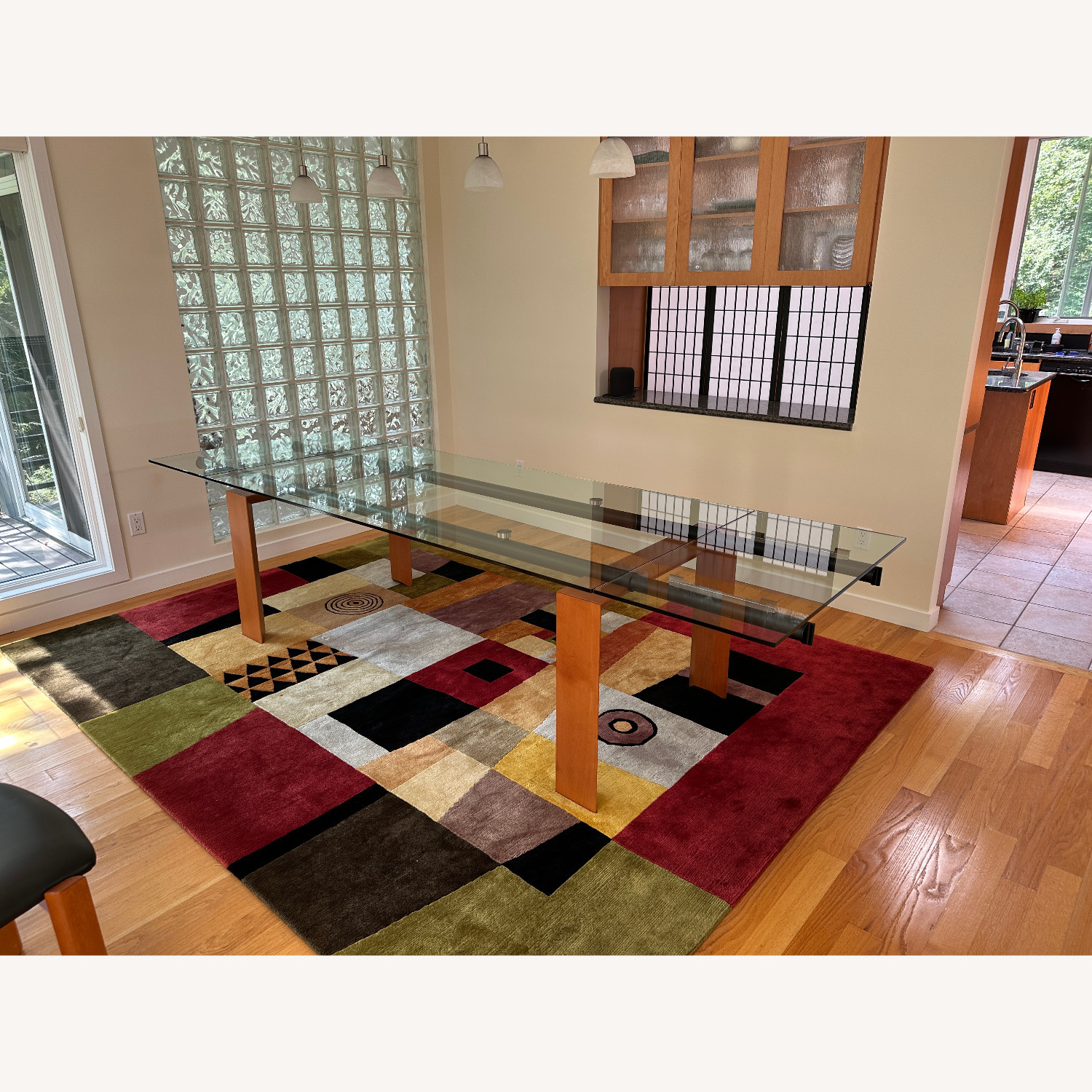 Roche Bobois Glass Extension Dining Table - image-3