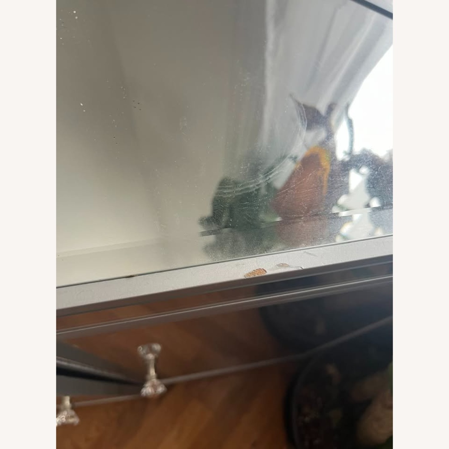 MCM Mrrored Glass TV Stand/Corner Cabinet  - image-2