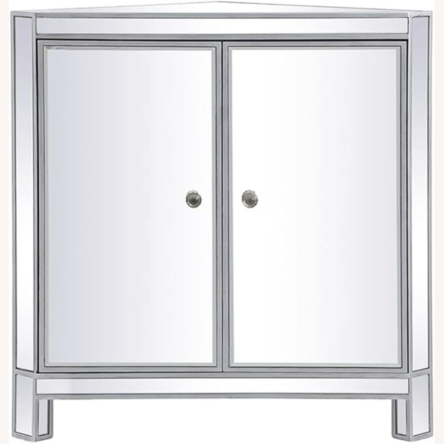 MCM Mrrored Glass TV Stand/Corner Cabinet  - image-4