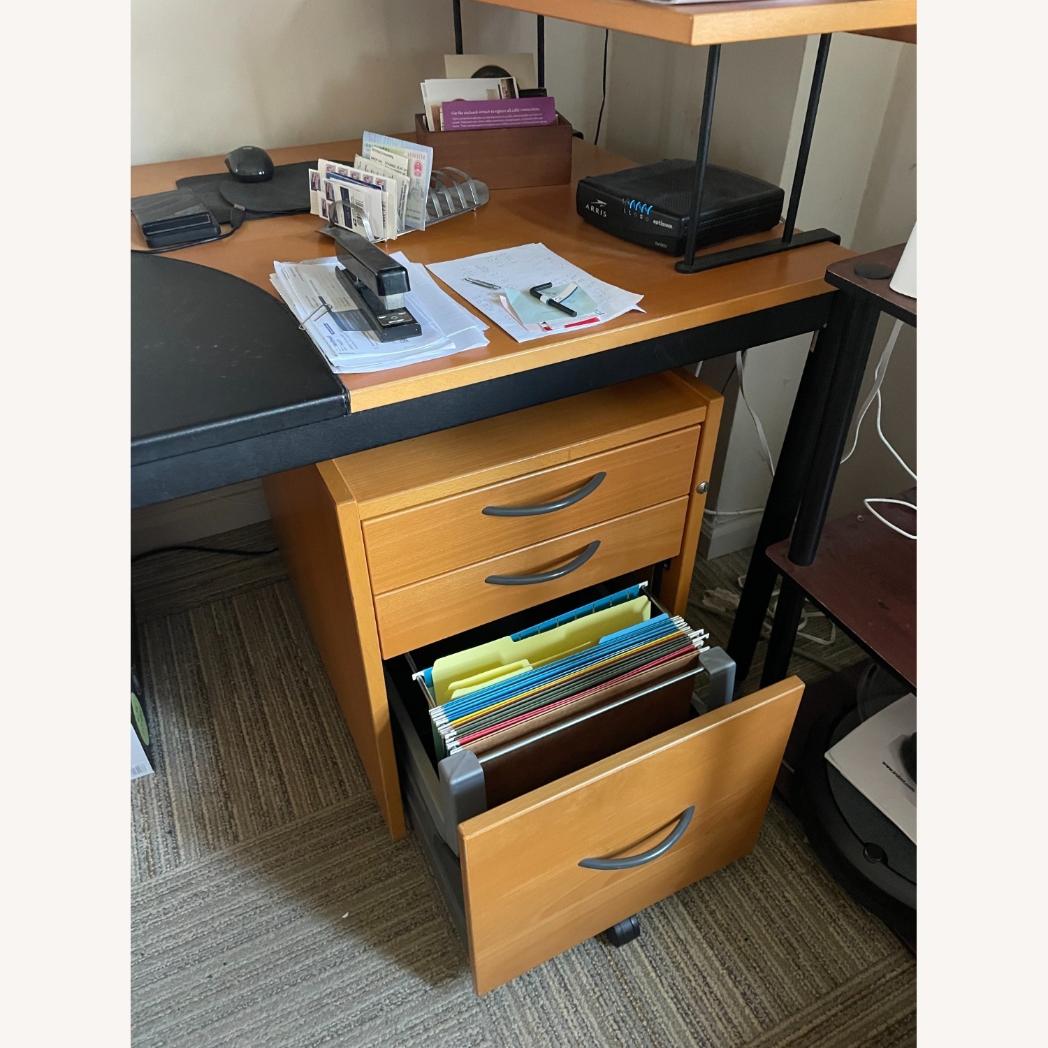 Large Vintage IKEA Desk with Lots of Storage - image-4