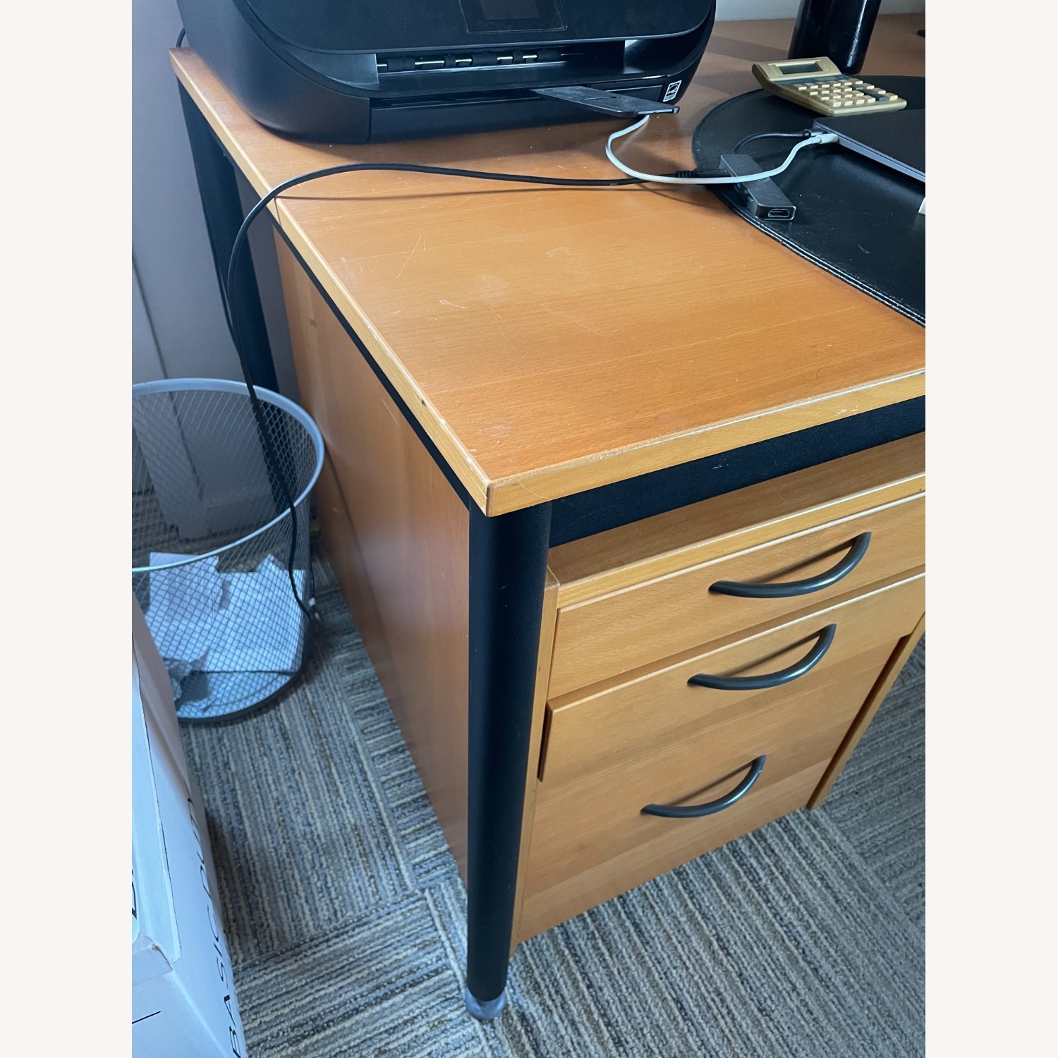 Large Vintage IKEA Desk with Lots of Storage - image-8