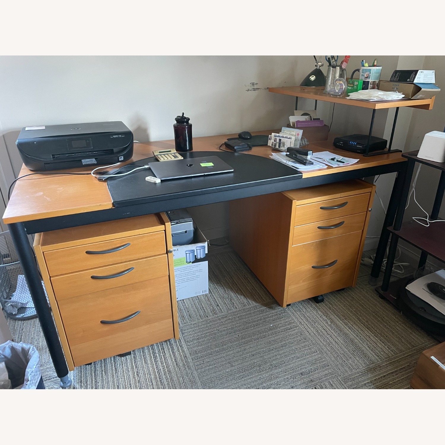 Large Vintage IKEA Desk with Lots of Storage - image-3