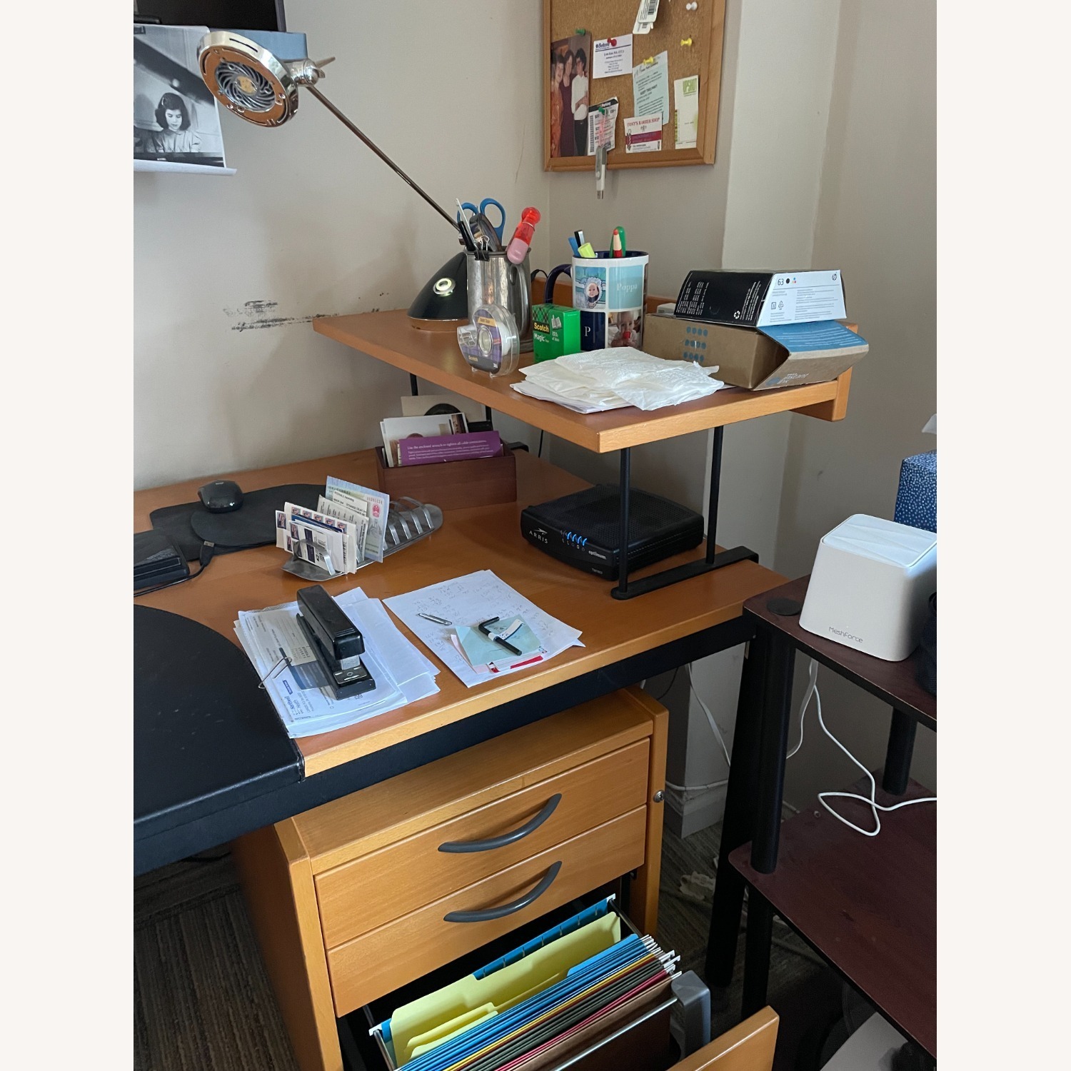 Large Vintage IKEA Desk with Lots of Storage - image-7