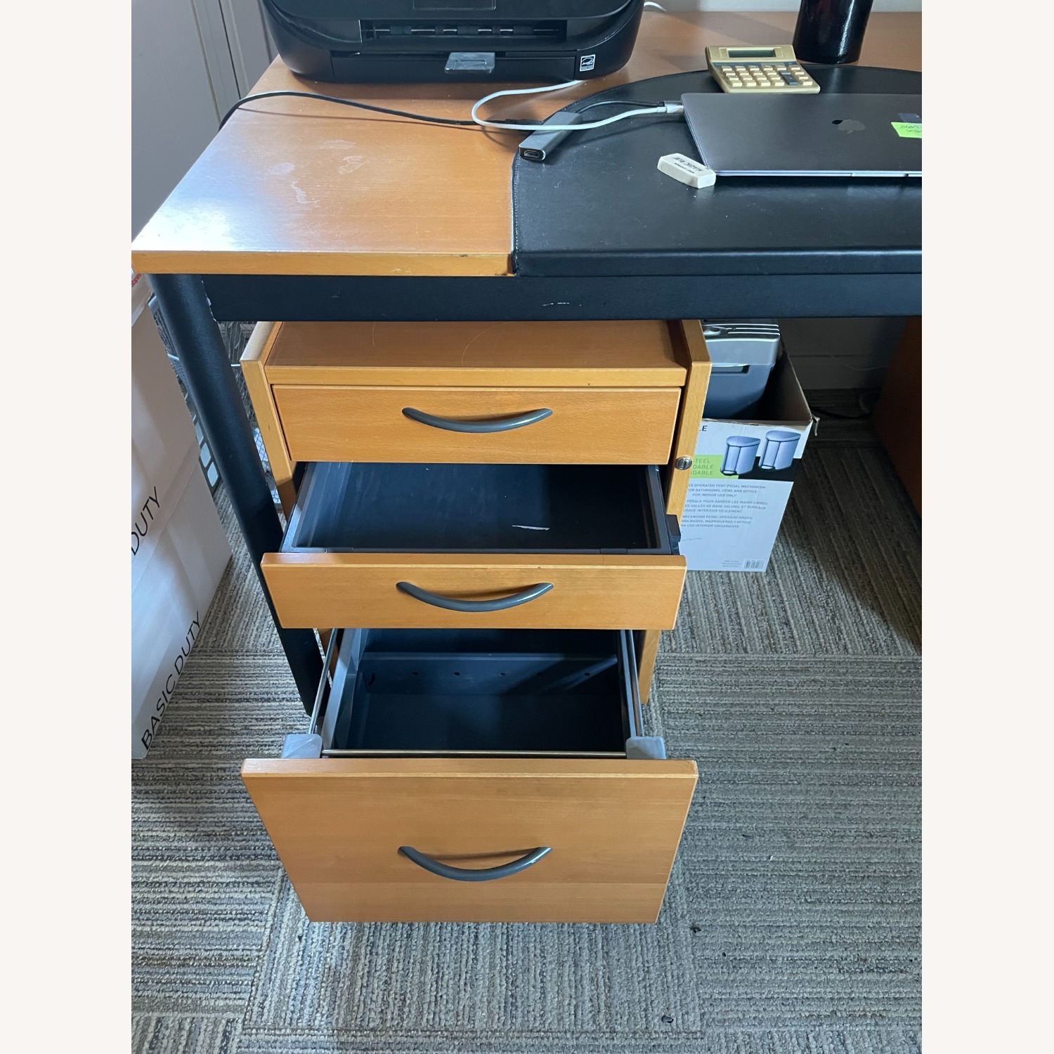 Large Vintage IKEA Desk with Lots of Storage - image-6