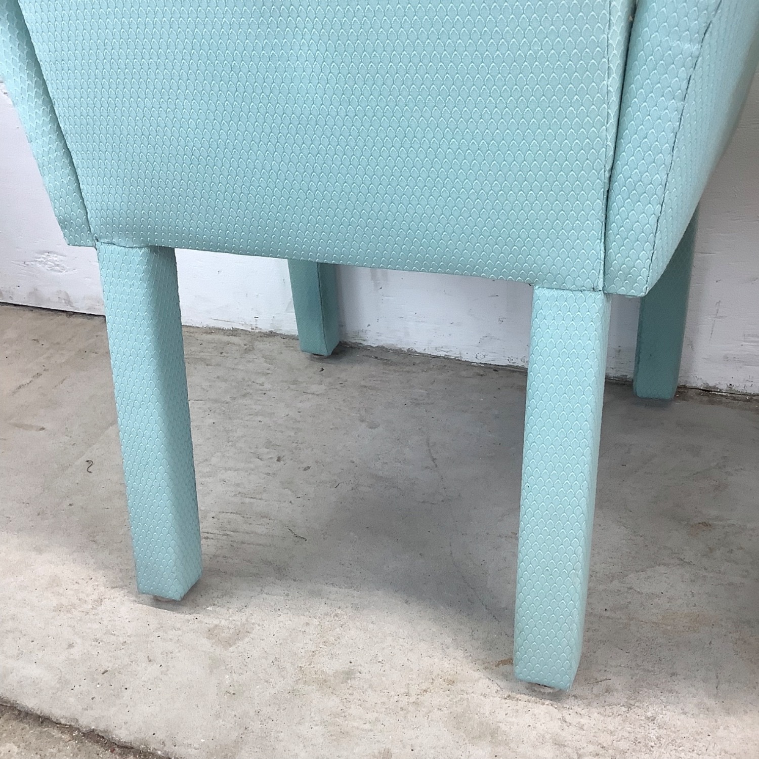 Pair of Vintage Sculptural Aqua Armchairs - image-16