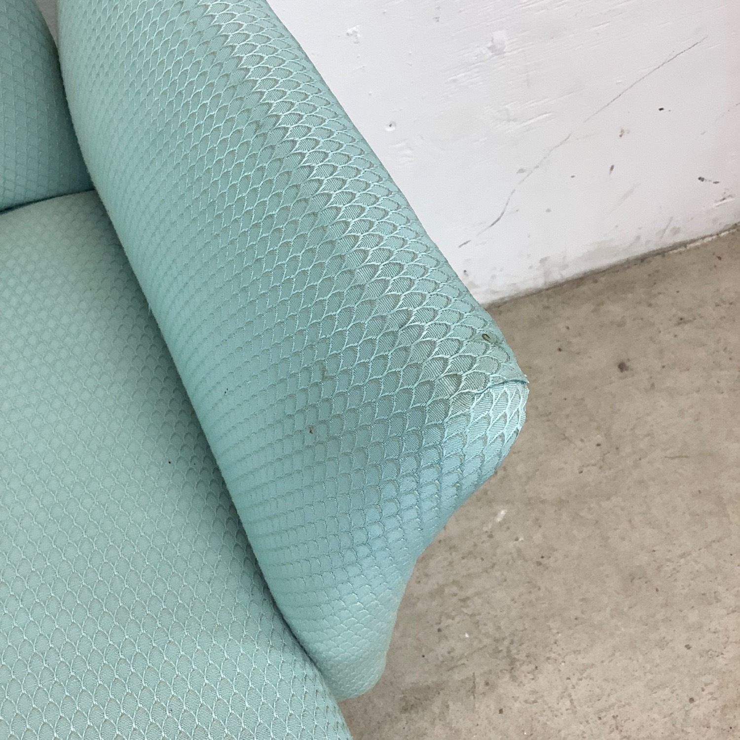 Pair of Vintage Sculptural Aqua Armchairs - image-4