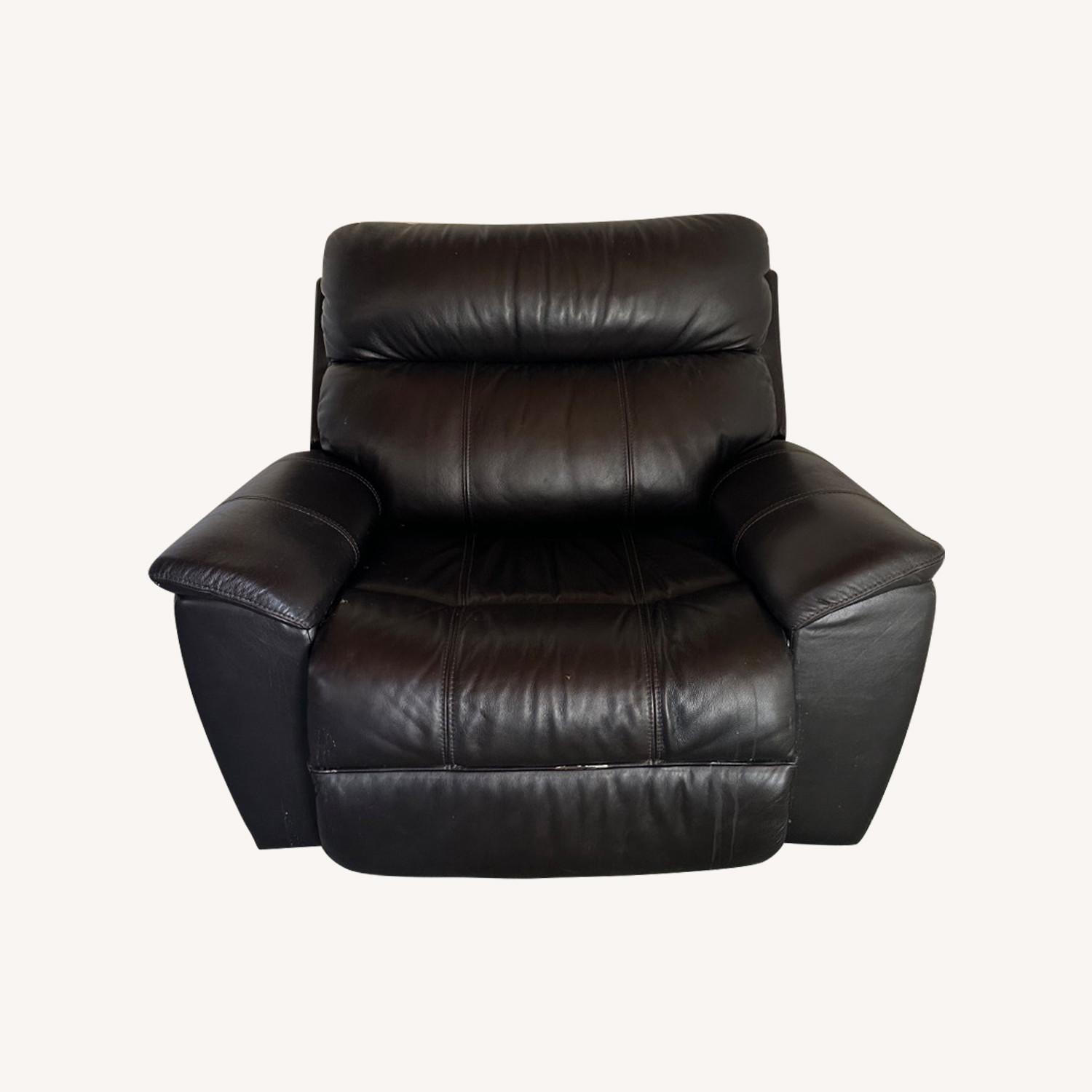 Lazy-boy Oversized Leather Recliner - image-0