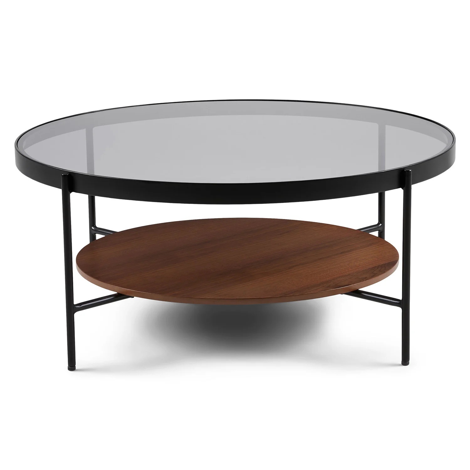Article Vitri 36.5" Glass Coffee Table - Walnut - image-5
