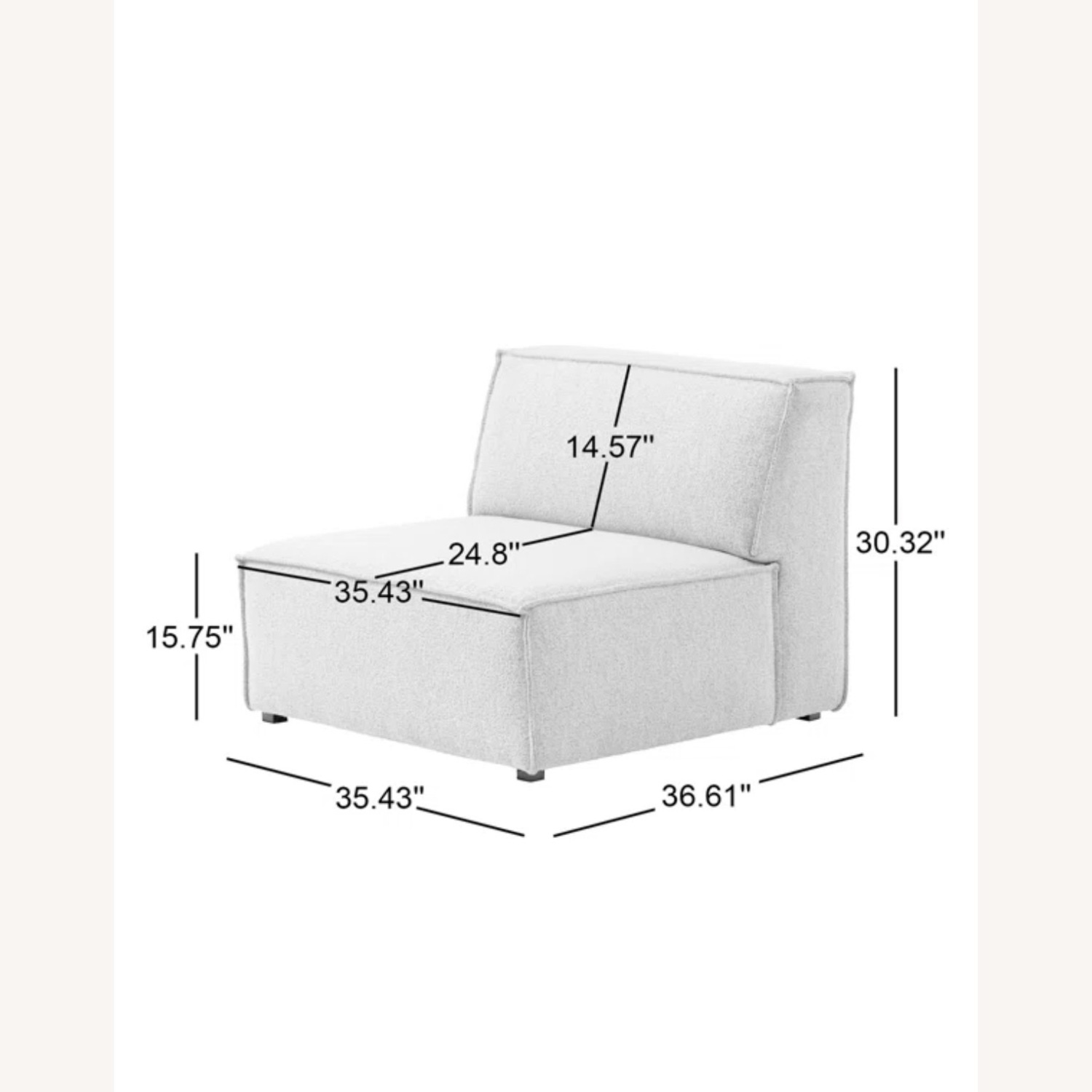 AllModern Shonnard Slipper Chair in Taupe Boucle - image-4