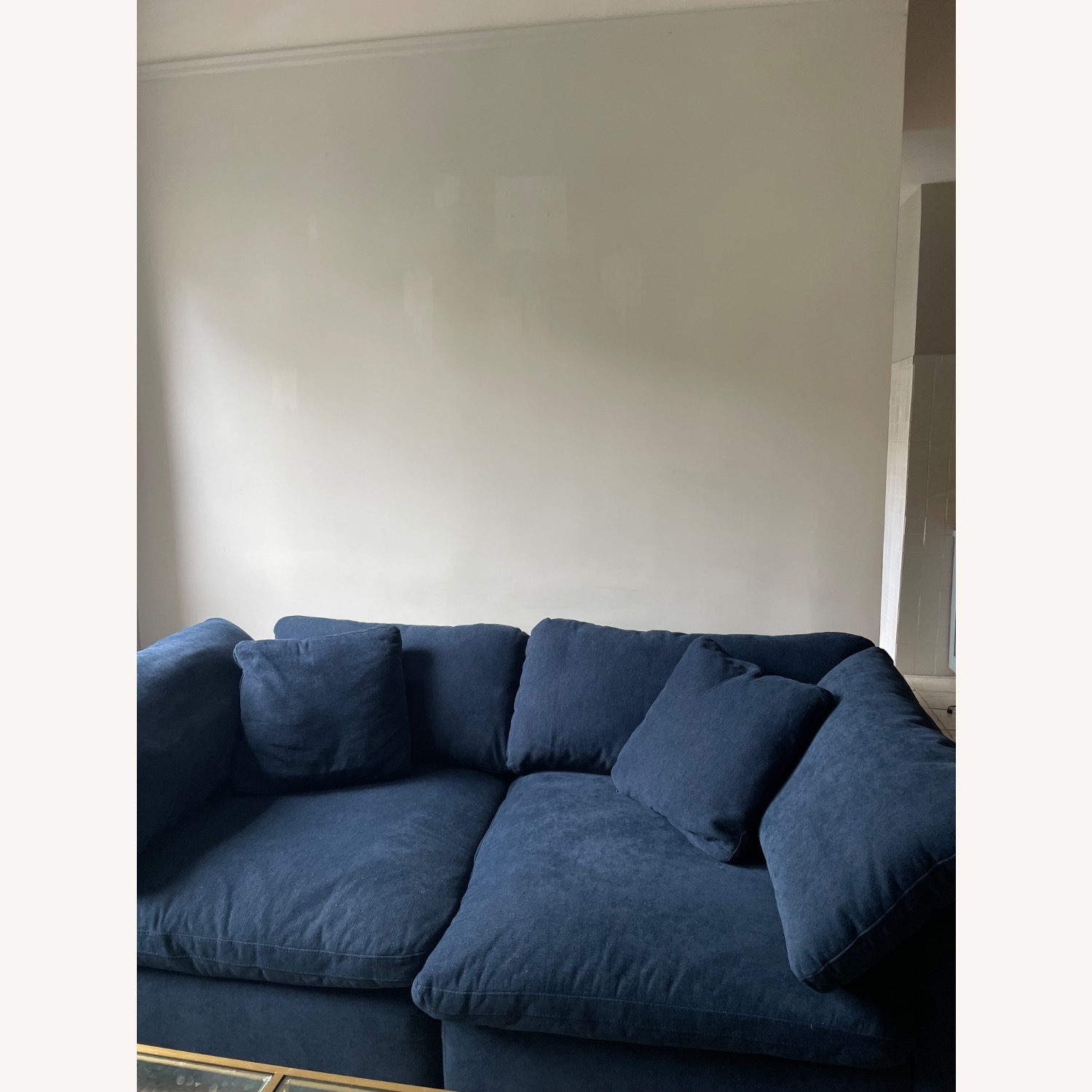 Living Spaces Zone Blue Fabric 2 Piece Modular Loveseat - image-6