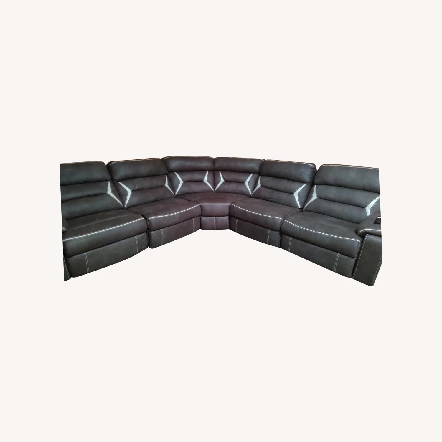 Two Electric Recliner 5 Piece Sectional - image-0