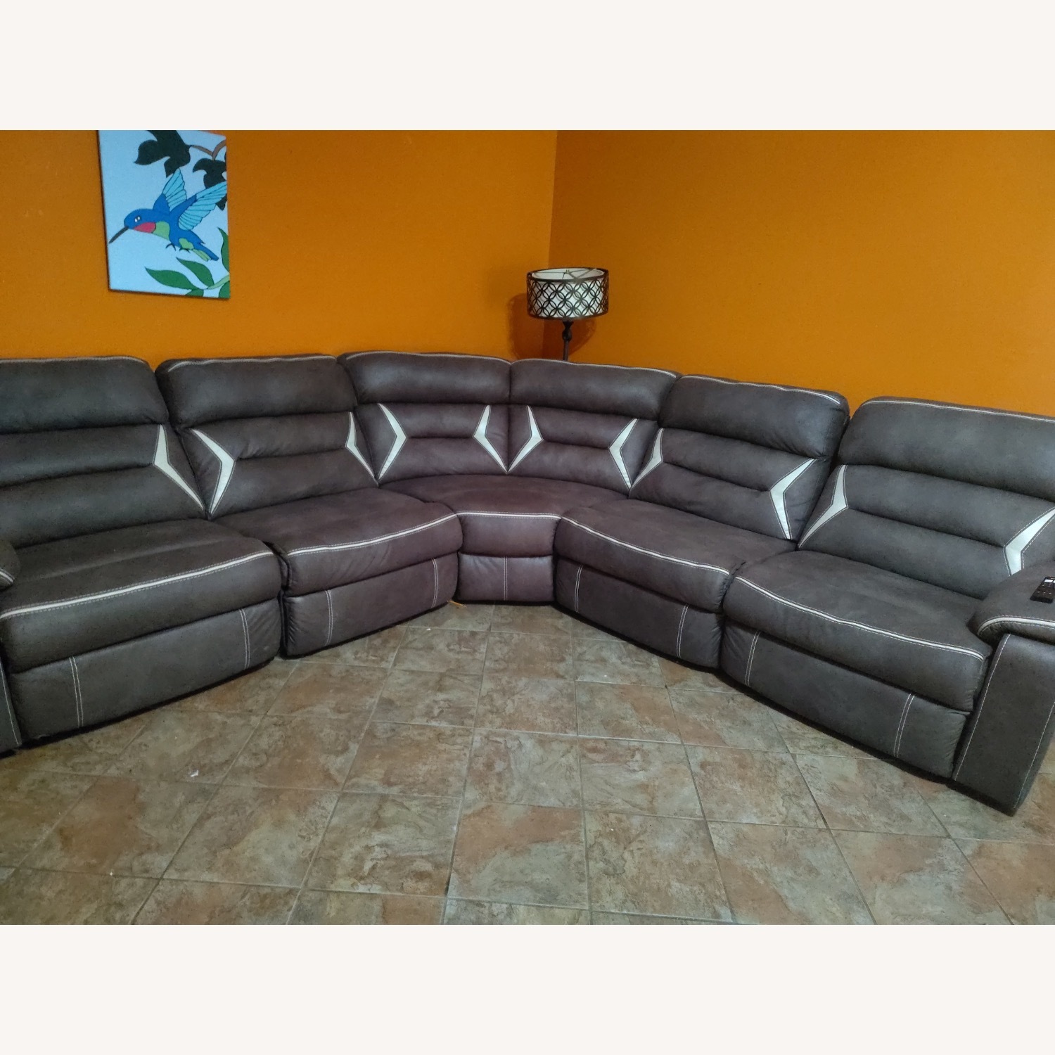 Two Electric Recliner 5 Piece Sectional - image-1