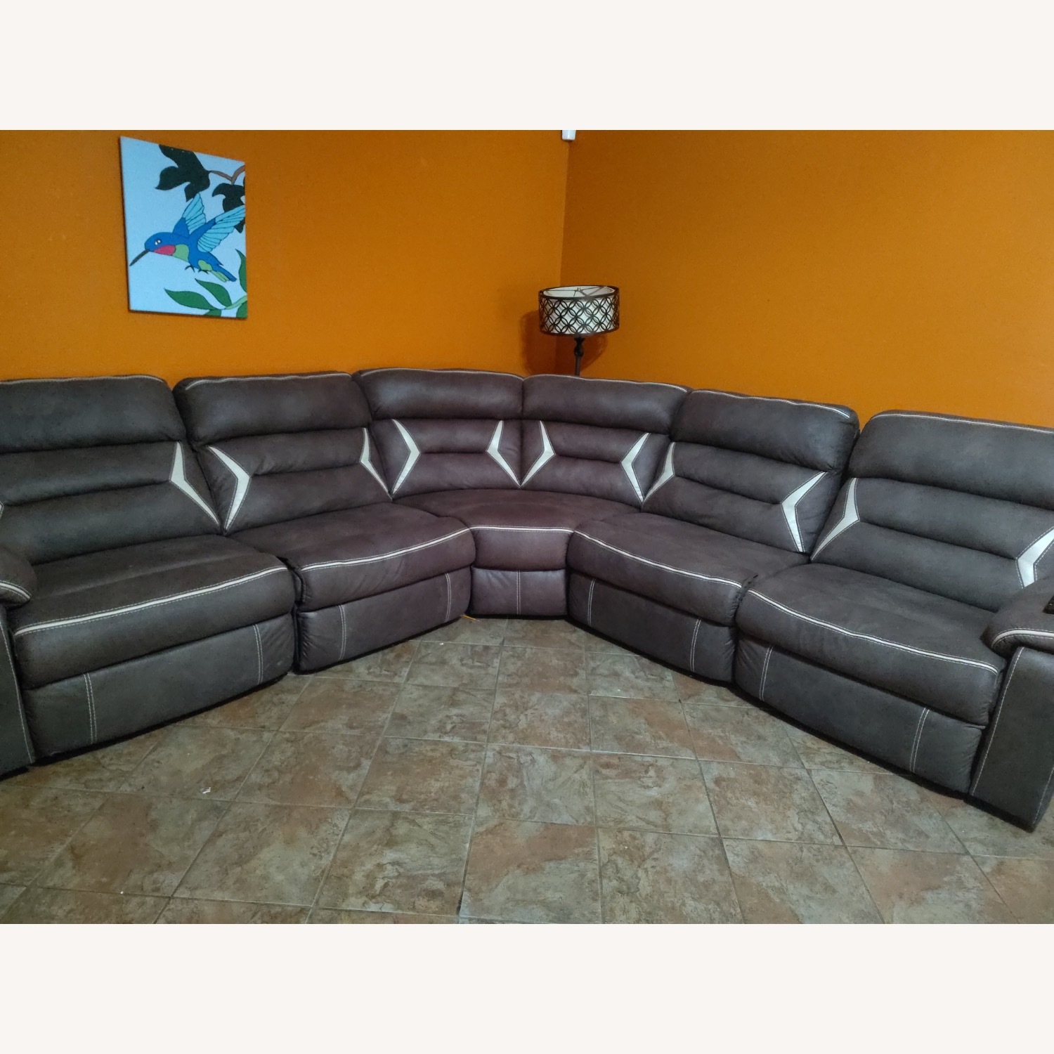 Two Electric Recliner 5 Piece Sectional - image-6