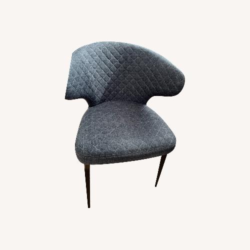 Used Charcoal Quilted Dining Chair for sale on AptDeco
