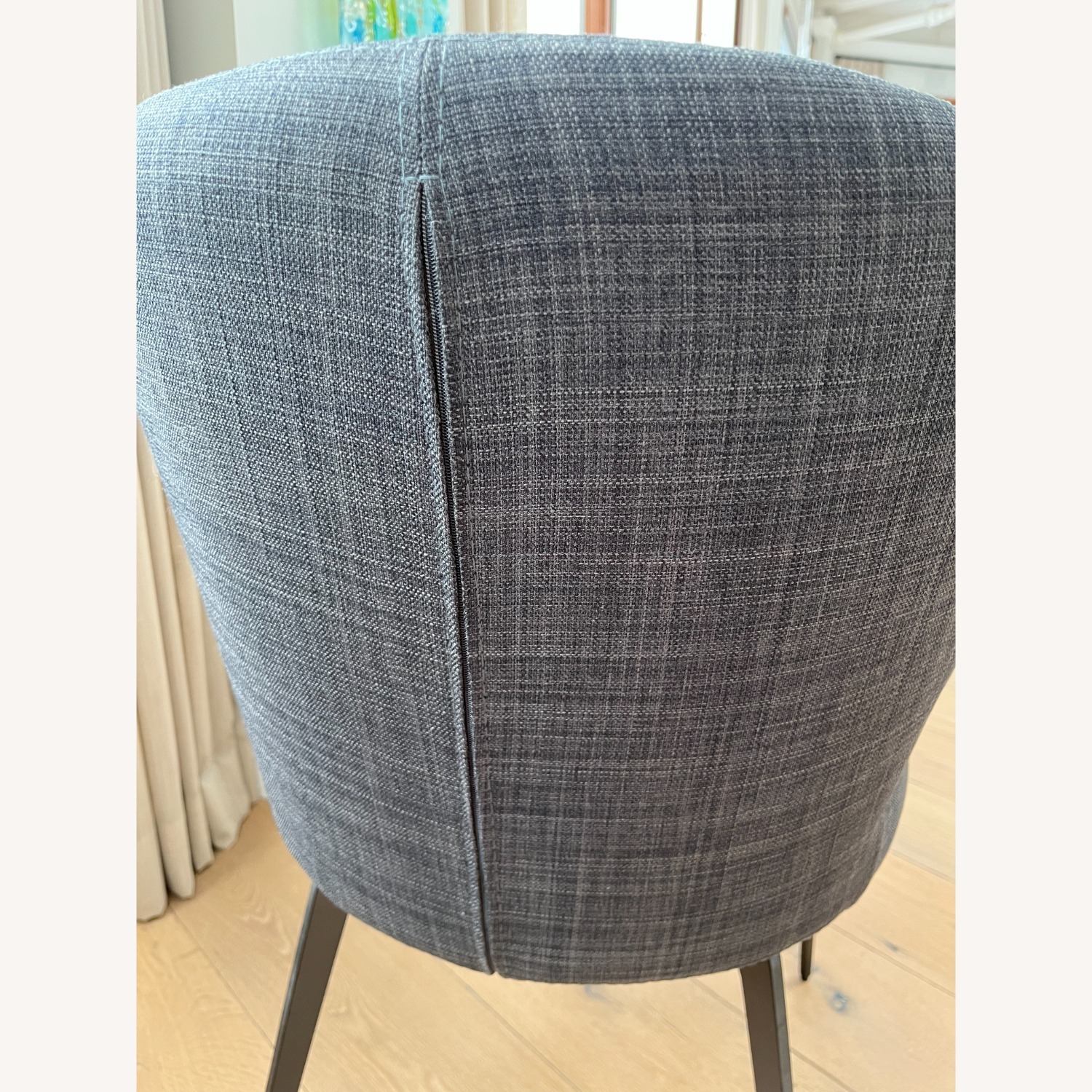 Charcoal Quilted Dining Chair - image-3