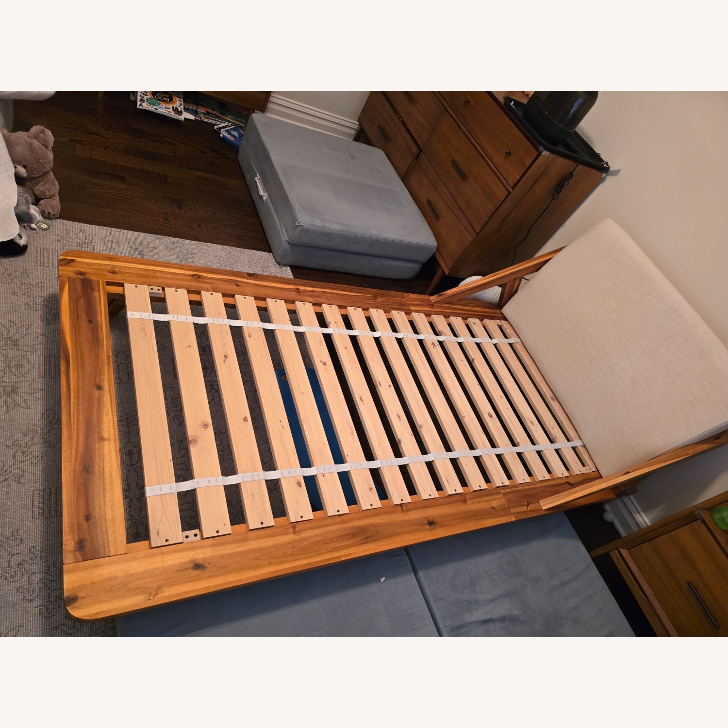 CB2 Drommen Acacia Wood Twin Bed - image-3