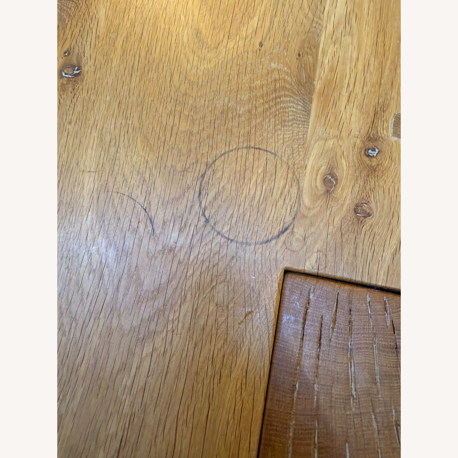 Custom Oak Dining Table & 8 Rattan Chairs - image-8