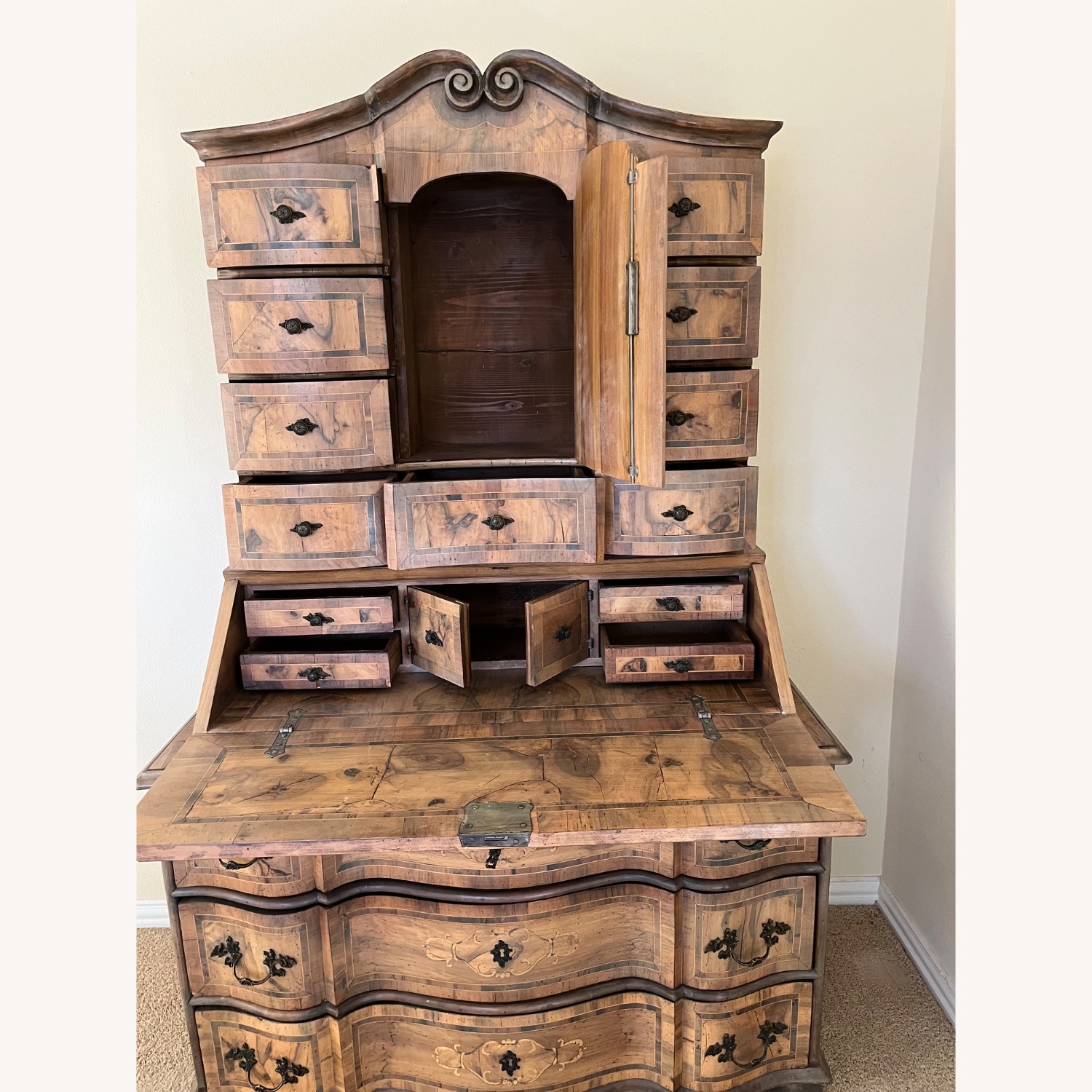 Antique Baroque Secretaire, Secretary Desk  - image-2
