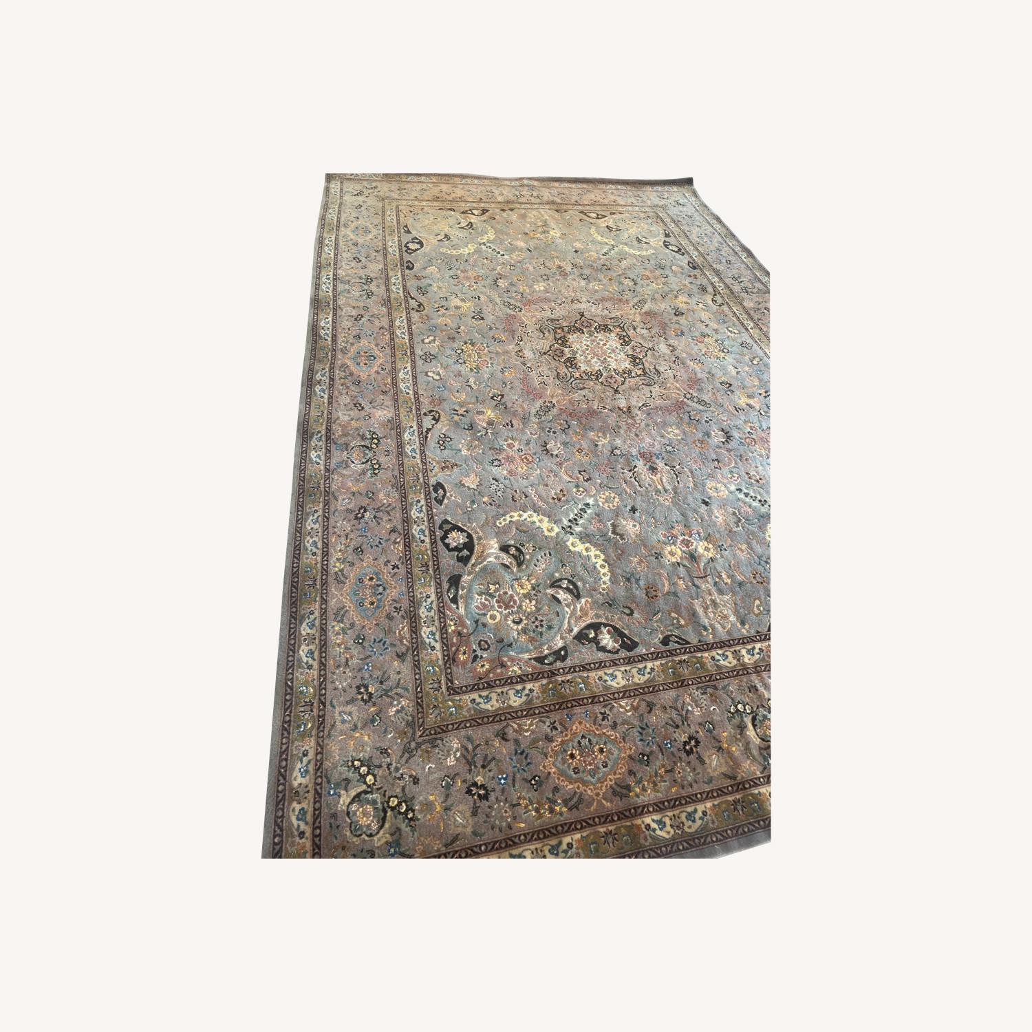 Wool Silk Vintage Rug - image-0