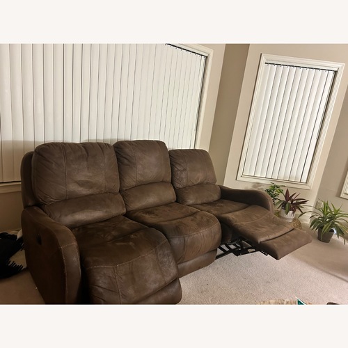 Used Faux Leather Recliner 3 Seater  for sale on AptDeco