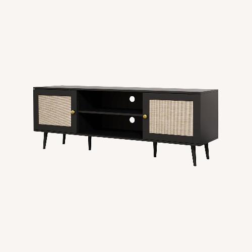 Used Furnify Rattan TV Stand For 55-70inches for sale on AptDeco