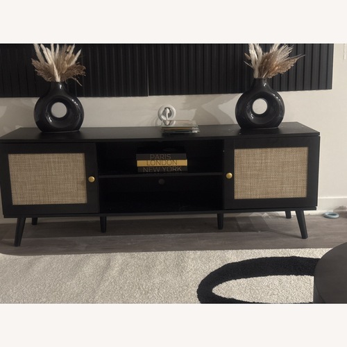 Used Furnify Rattan TV Stand For 55-70inches for sale on AptDeco