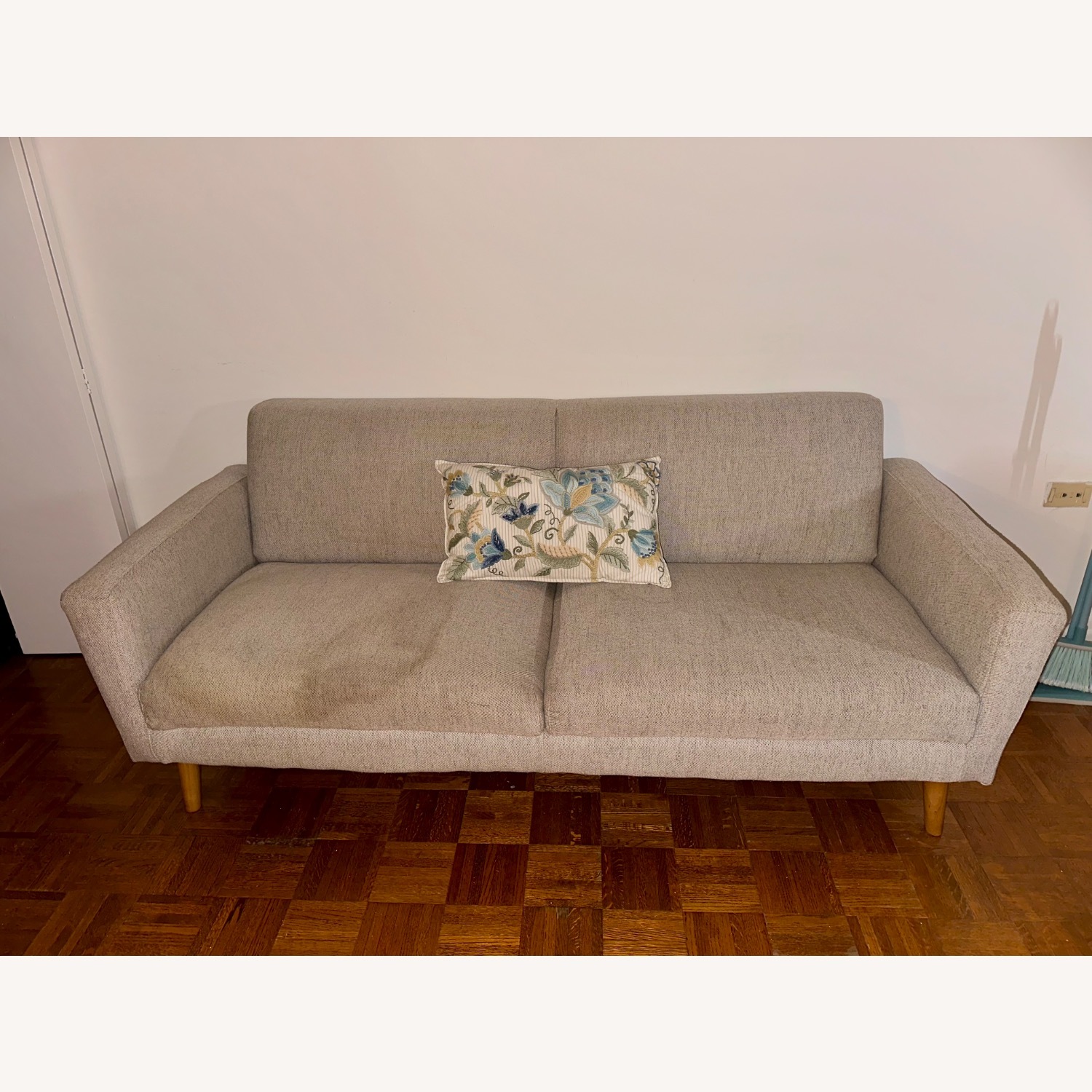 West Elm Dove Grey Henry Sofa - image-1