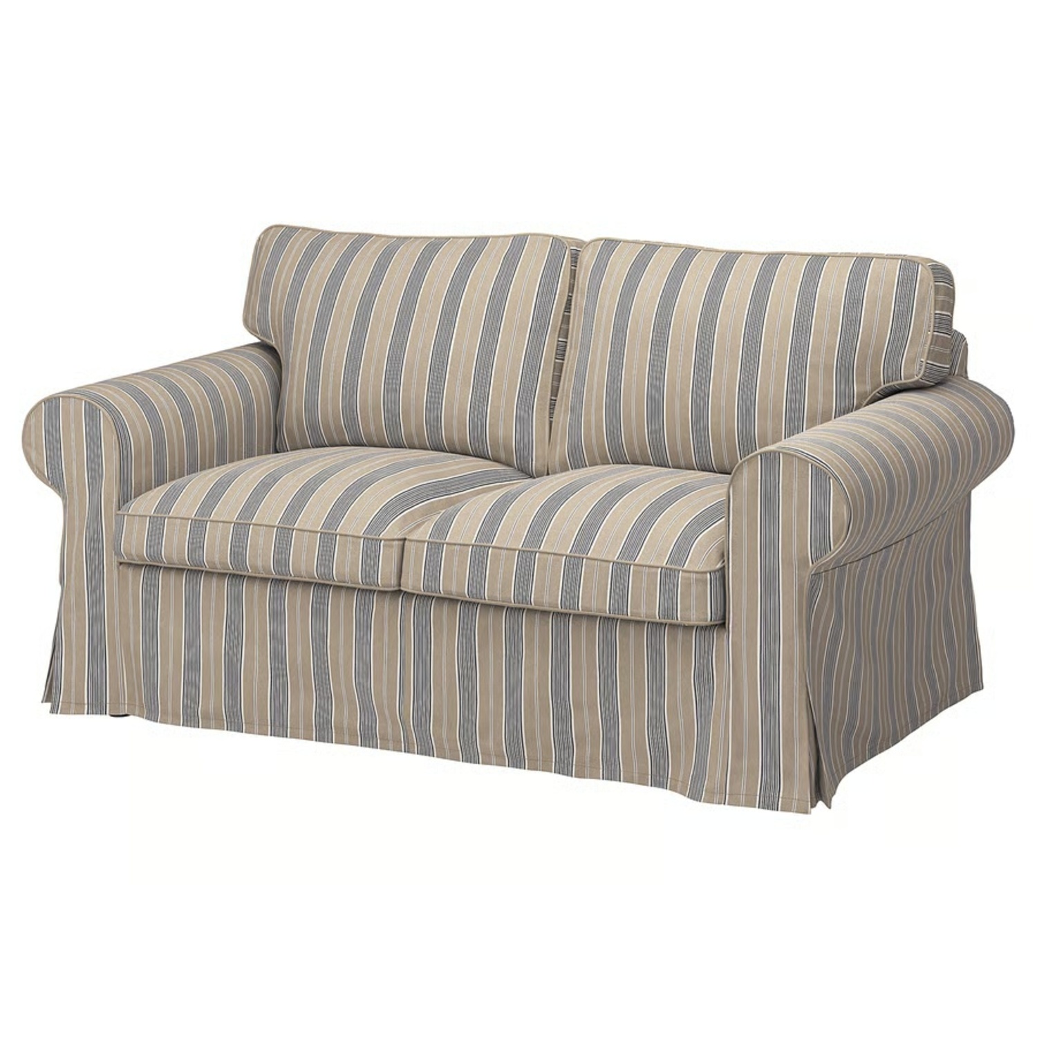 IKEA Blue/White Fabric Full Size Sofa Bed - image-5