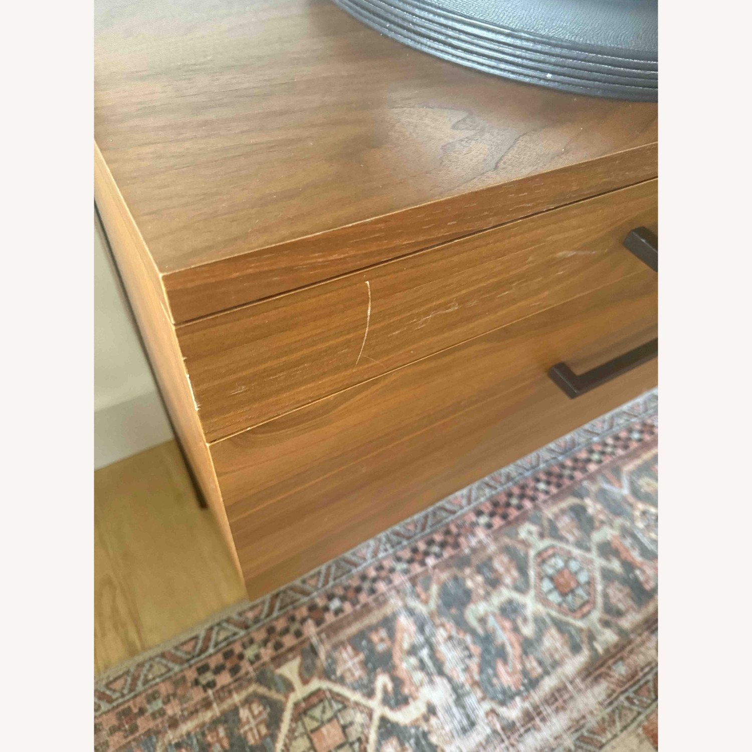 CB2 Helix 96" Walnut Bookcase with 2 Drawers - image-7