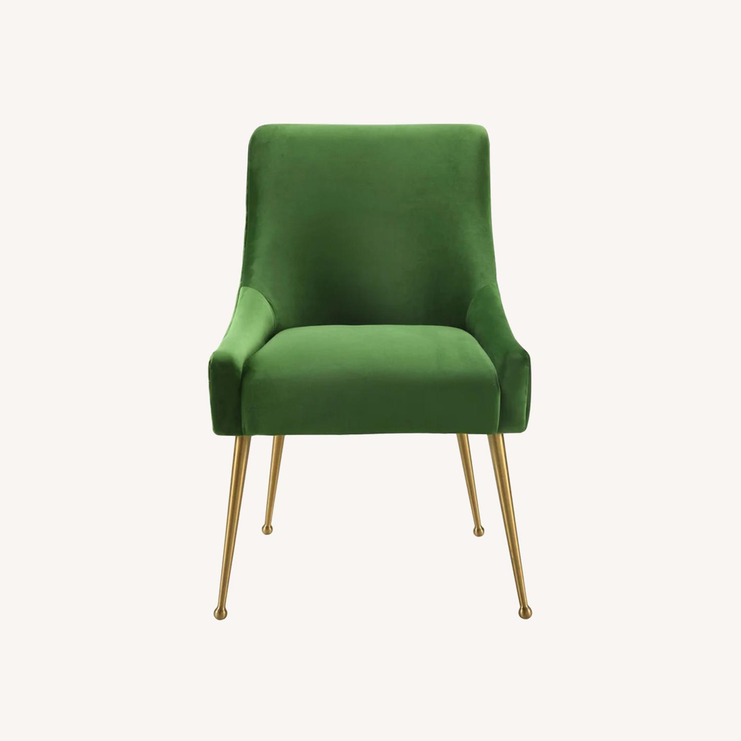 Beatrix Green Velvet Dining Chair - image-0