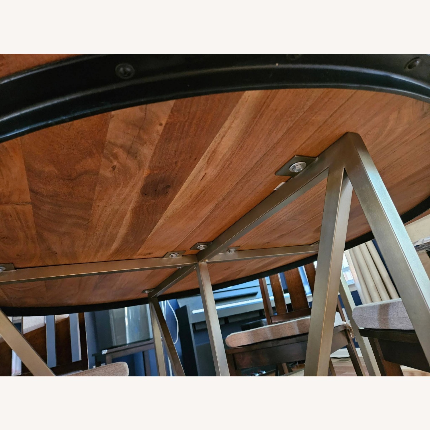 Crate & Barrel Hayes 60" Round Acacia Dining Table - image-10