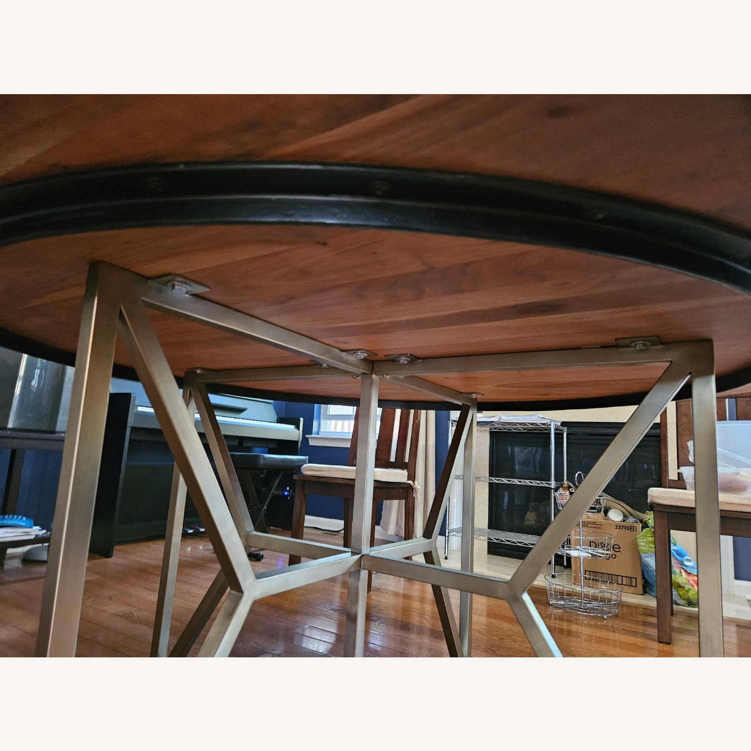 Crate & Barrel Hayes 60" Round Acacia Dining Table - image-8