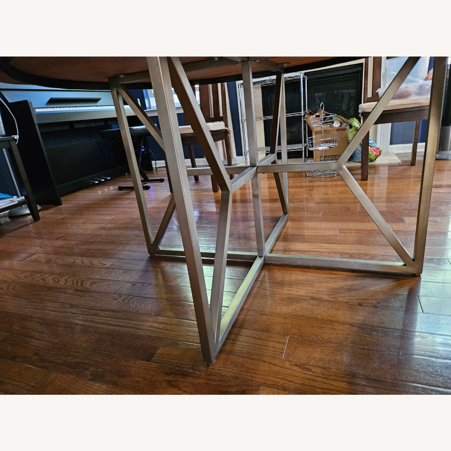 Crate & Barrel Hayes 60" Round Acacia Dining Table - image-9