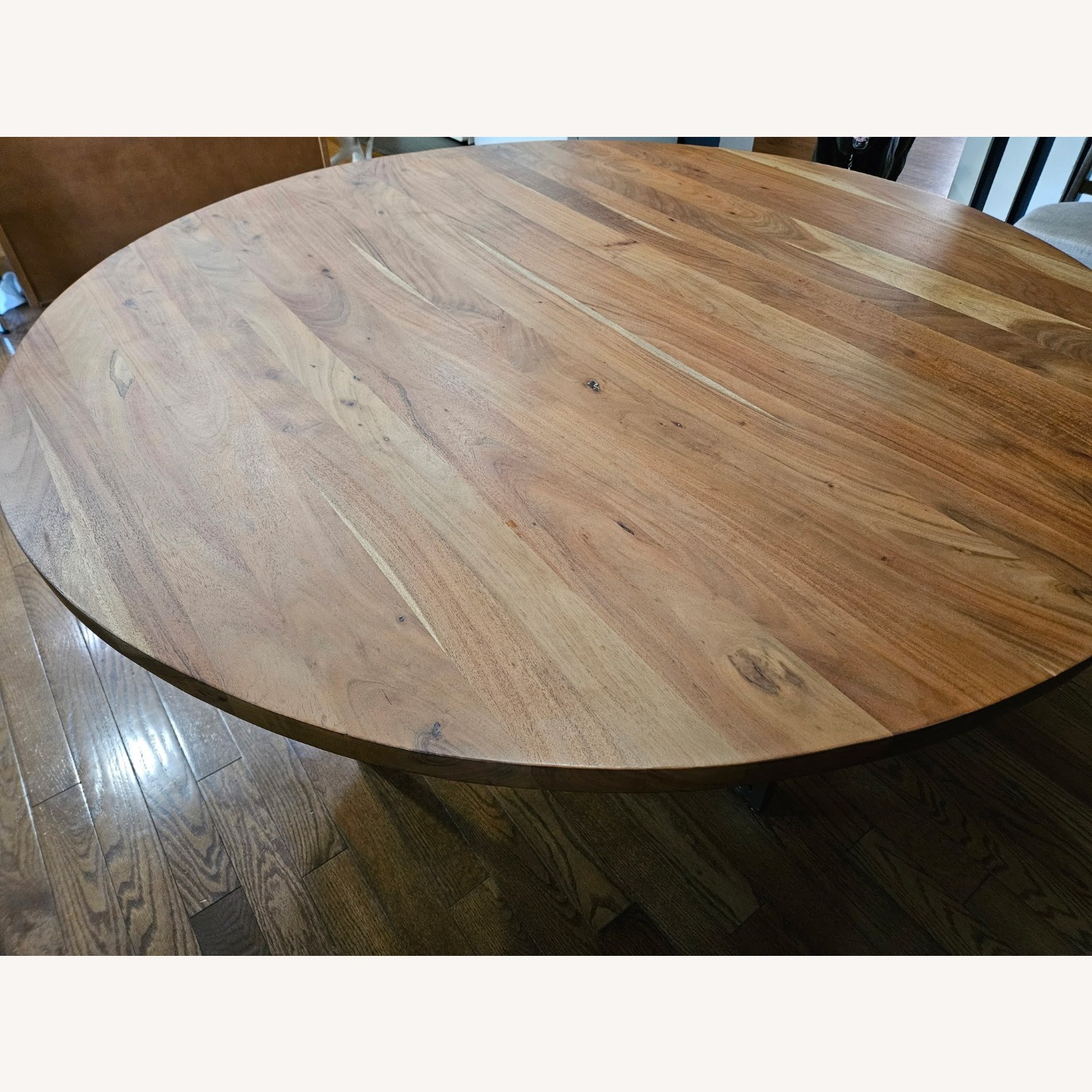 Crate & Barrel Hayes 60" Round Acacia Dining Table - image-6