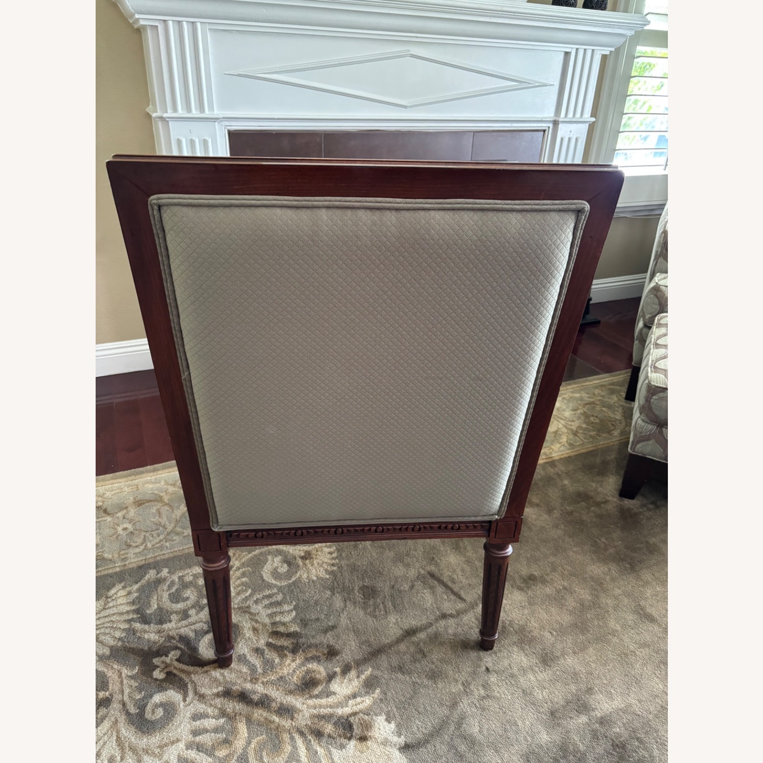 Two Ethan Allen Giselle Moss Green Chairs - image-4