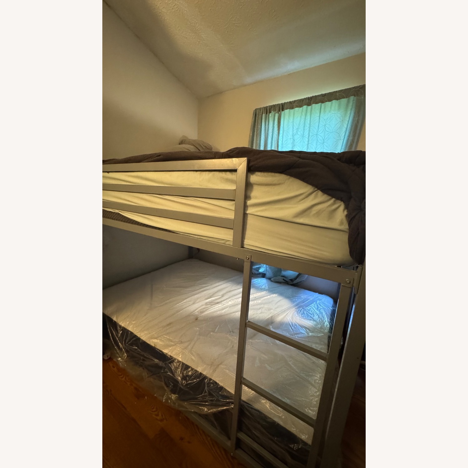 DHP Miles Metal Full/Full Bunk Bed, Silver - image-2